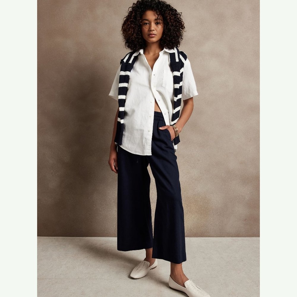 Banana Republic wide leg linen pants size XS